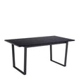 Amble Dining Table with Black Marble Melamine Top & Black Legs 160x74cm