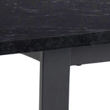 Amble Dining Table with Black Marble Melamine Top & Black Legs 160x74cm