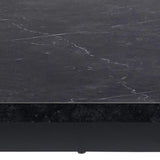 Amble Dining Table with Black Marble Melamine Top & Black Legs 160x74cm
