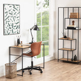Seaford Desk in Black & Oak
