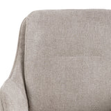 Angus Dining Table in Black includes 4 Carrie Swivel Dining Chair in Sand