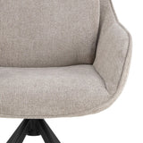 Angus Dining Table in Black includes 4 Carrie Swivel Dining Chair in Sand