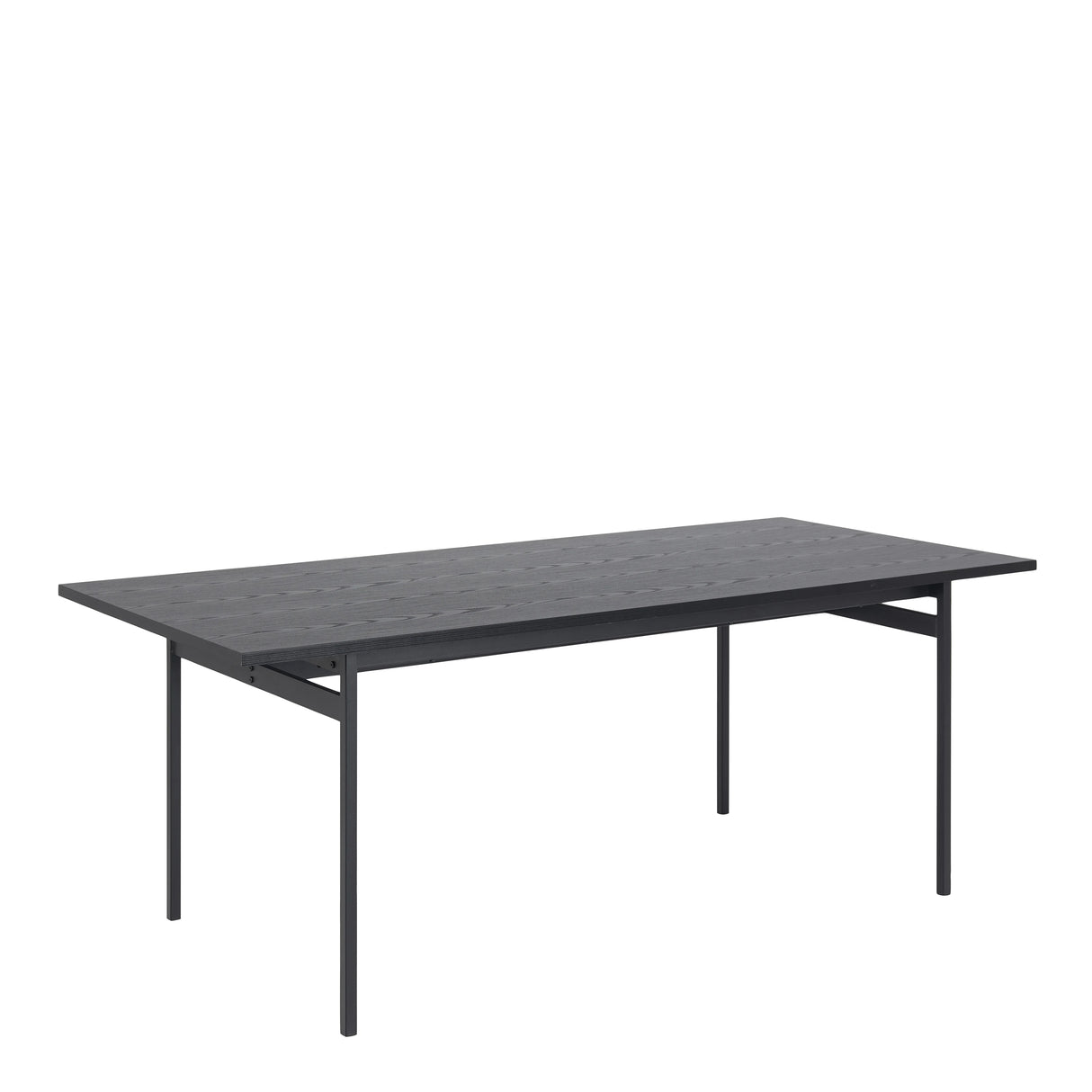 Angus Dining Table in Black includes 4 Carrie Swivel Dining Chair in Sand