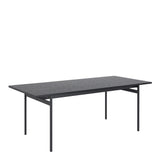 Angus Dining Table in Black includes 4 Carrie Swivel Dining Chair in Sand