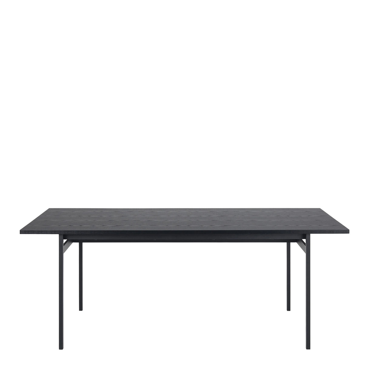 Angus Dining Table in Black includes 4 Carrie Swivel Dining Chair in Sand
