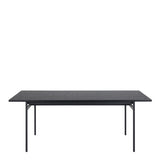 Angus Dining Table in Black includes 4 Carrie Swivel Dining Chair in Sand