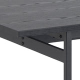 Angus Dining Table in Black includes 4 Carrie Swivel Dining Chair in Sand