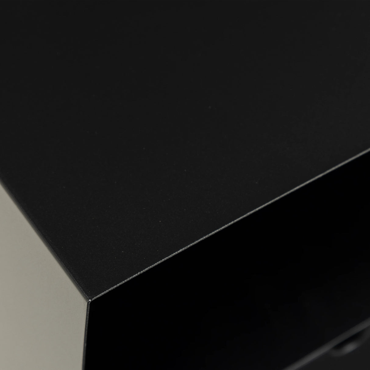 Joliet 1 Drawer Wall Mounted Bedside Table in Black