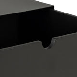 Joliet 1 Drawer Wall Mounted Bedside Table in Black
