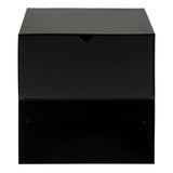 Joliet 1 Drawer Wall Mounted Bedside Table in Black