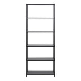 Newcastle Tall Bookcase with 5 Shelves in Matt Black