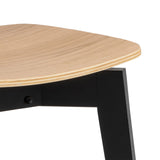 Roxby Extending Dining Table 80-120cm in Oak & Black includes 2 Roxby Dining Chairs in Black and Oak