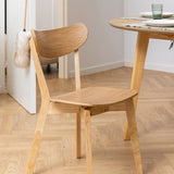 Roxby Round Dining Table in Oak 105x76cm includes 4 Roxby Dining Chairs in Oak