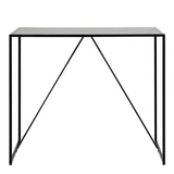 Seaford Black Metal Bar Table with Black Ash Top