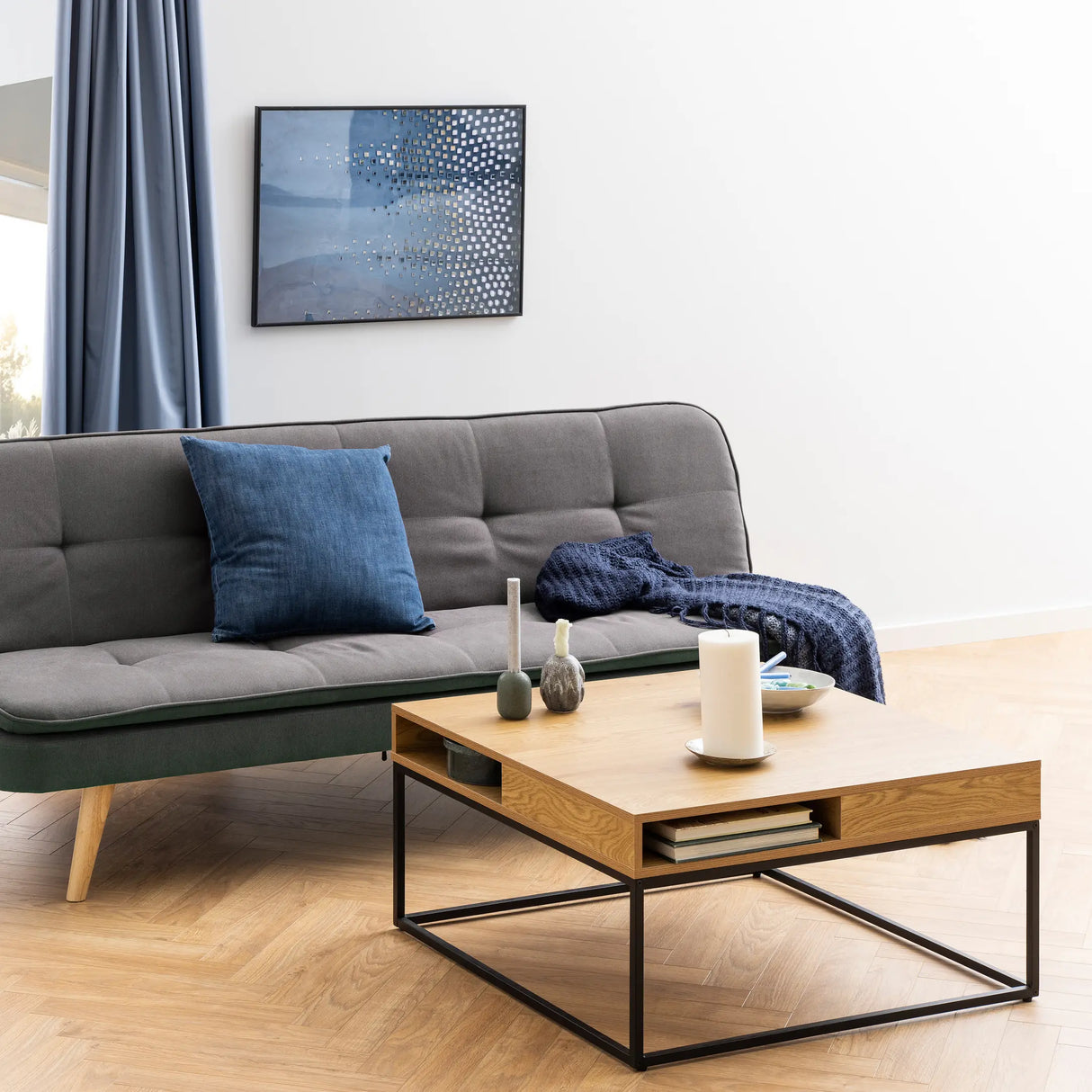 Willford Coffee Table in Oak and Black