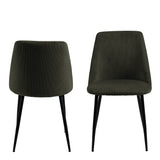 Ines Dining Chair in Olive Green Set of 4