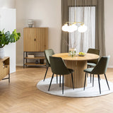 Ines Dining Chair in Olive Green Set of 4