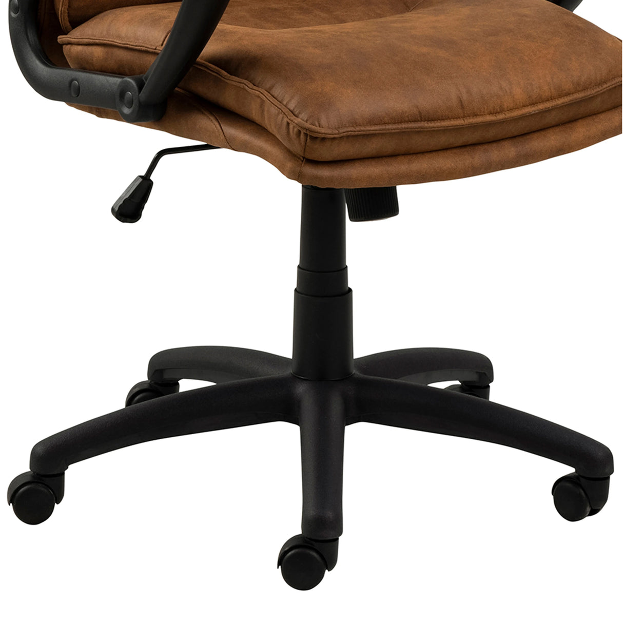 Brad Swivel Desk Chair with Armrest in Brown