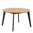 Georgetown Round Dining Table in Oak and Black