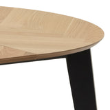 Georgetown Round Dining Table in Oak and Black