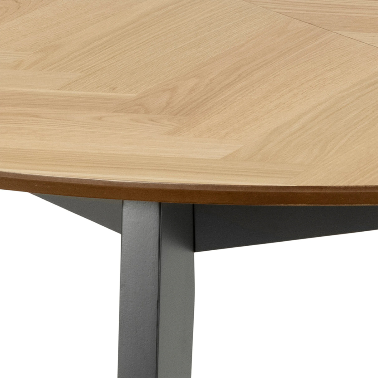 Georgetown Round Dining Table in Oak and Black