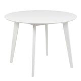 Roxby Round Dining Table in White 105x76cm