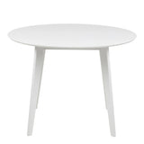 Roxby Round Dining Table in White 105x76cm