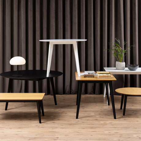 Roxby Round Dining Table in White 105x76cm