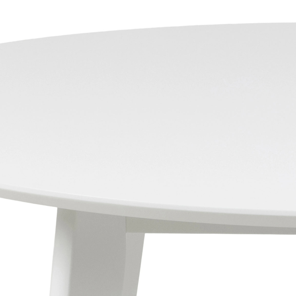Roxby Round Dining Table in White 105x76cm