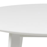 Roxby Round Dining Table in White 105x76cm