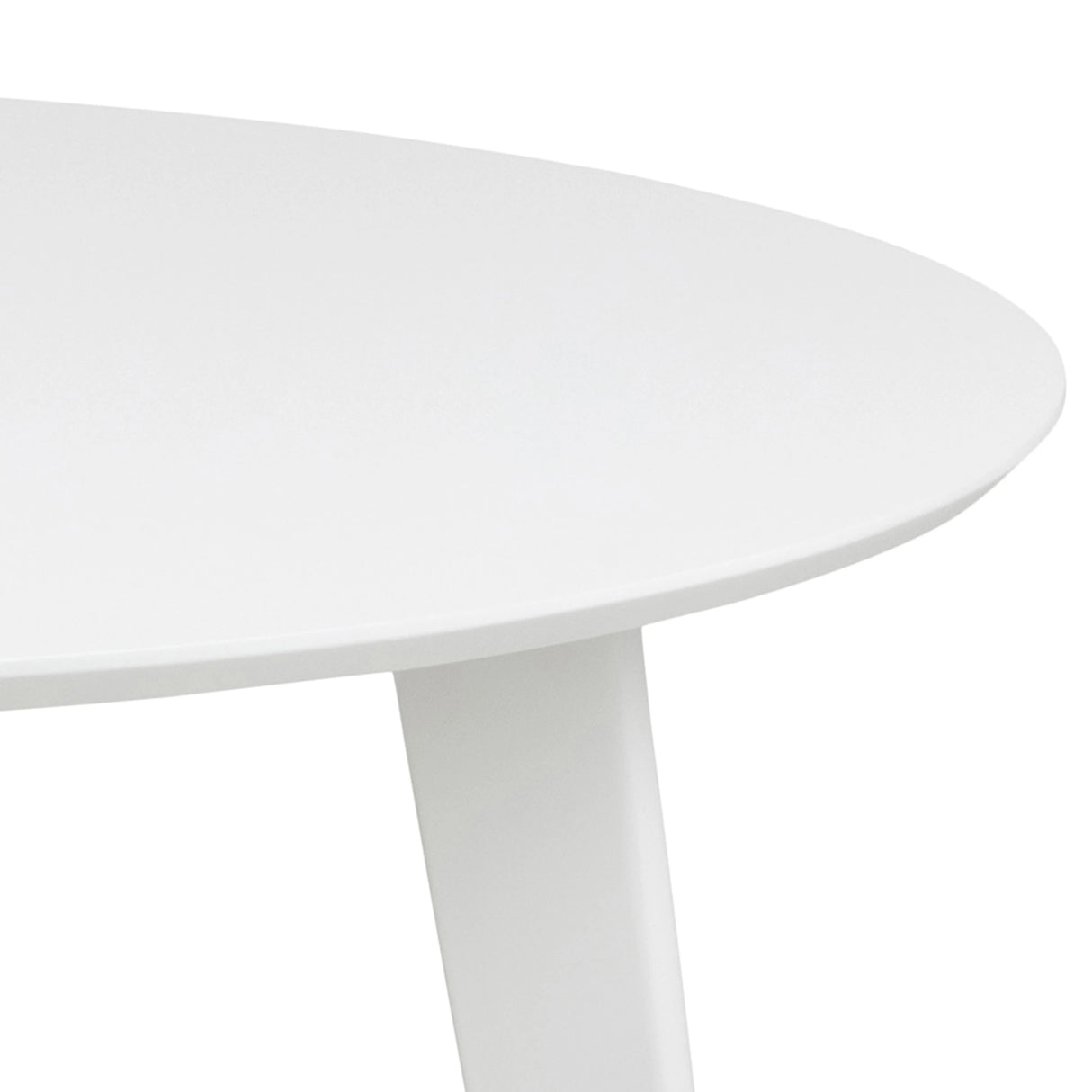 Roxby Round Dining Table in White 105x76cm