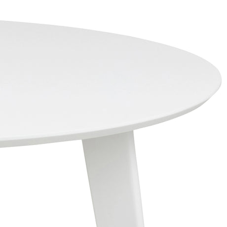 Roxby Round Dining Table in White 105x76cm