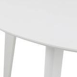 Roxby Round Dining Table in White 105x76cm