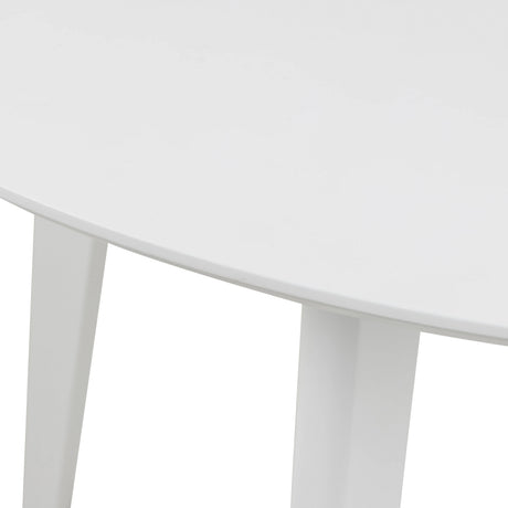 Roxby Round Dining Table in White 105x76cm