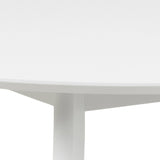Roxby Round Dining Table in White 105x76cm