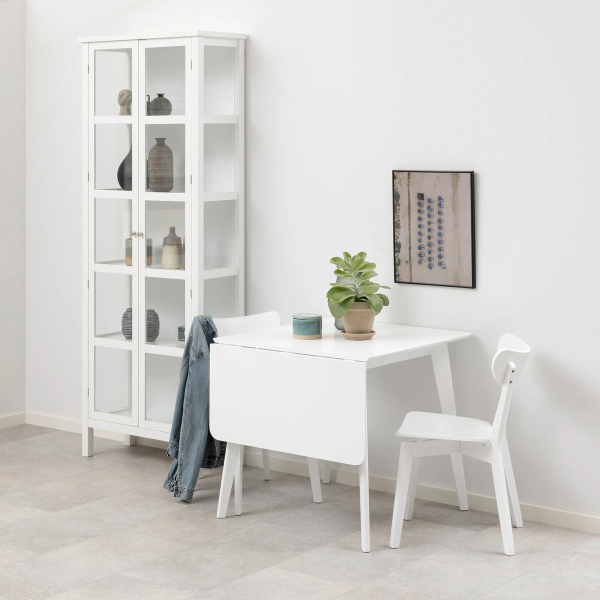Roxby Square Dining Table in White 120x76cm