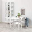 Roxby Square Dining Table in White includes 4 Roxby Dining Chair in White