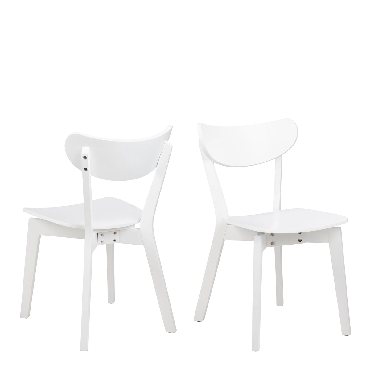 Roxby Square Dining Table in White includes 4 Roxby Dining Chair in White