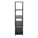 Seaford Bookcase with 4 Shelves in Black