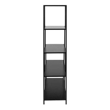 Seaford Bookcase with 4 Shelves in Black
