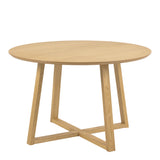 Malika Round Dining Table in Oak 120x75cm