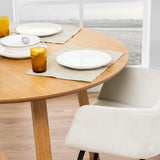 Malika Round Dining Table in Oak 120x75cm