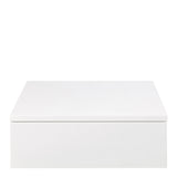 Avignon Square Bedside Table with 1 Drawer in White