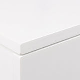 Avignon Square Bedside Table with 1 Drawer in White