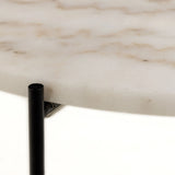 Avila Side Table with White Marble Top 52x40cm
