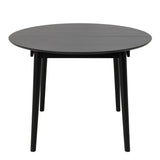 Montreux Round Extending Dining Table in Black 115-154cm