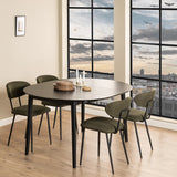 Montreux Round Extending Dining Table in Black 115-154cm