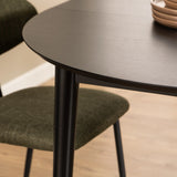 Montreux Round Extending Dining Table in Black 115-154cm