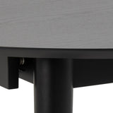 Montreux Round Extending Dining Table in Black 115-154cm