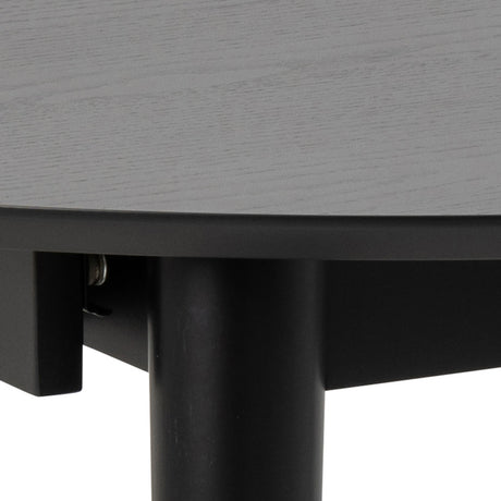Montreux Round Extending Dining Table in Black 115-154cm